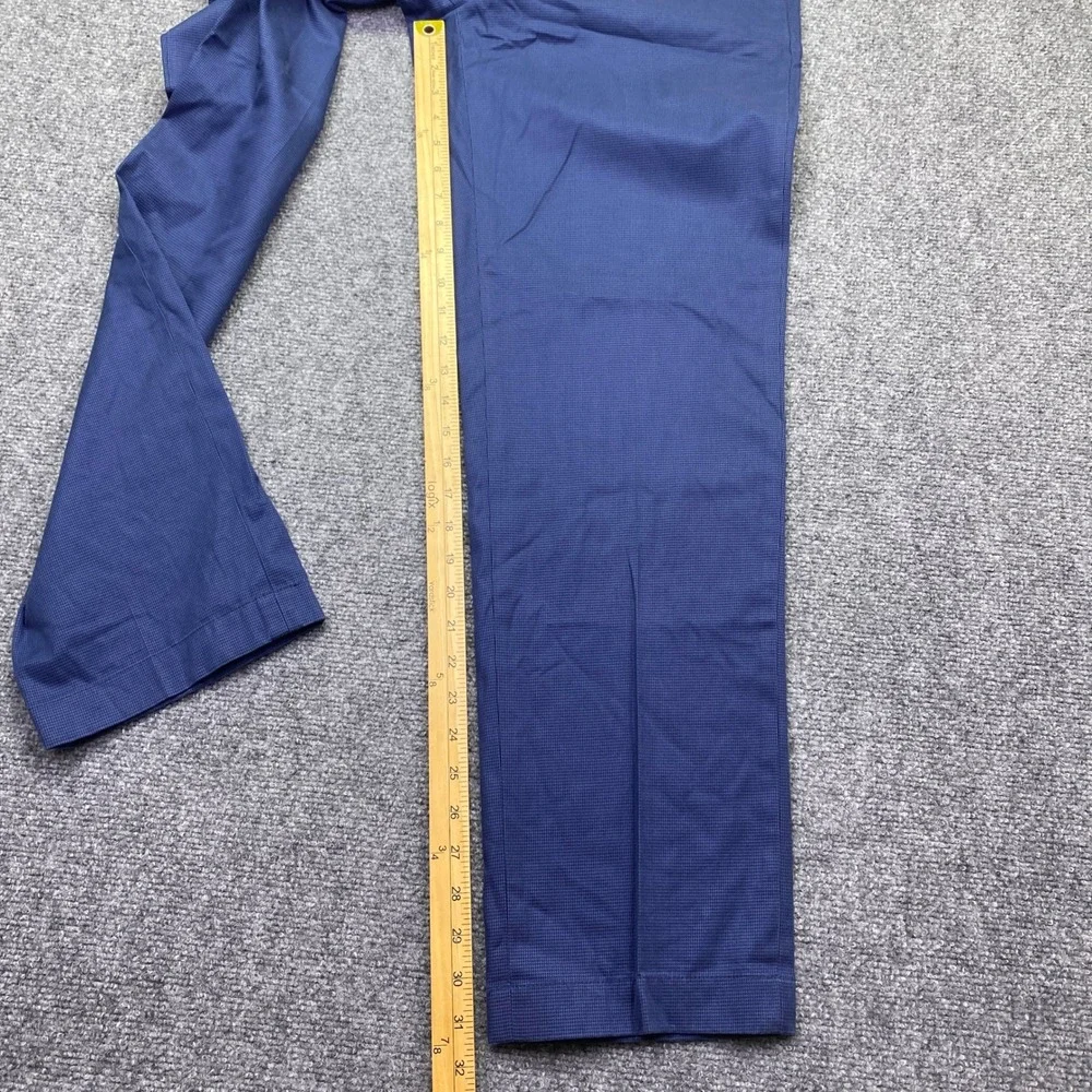 Brooks Brothers Clark Lightweight Advantage Chino Blue Textured Mens Pants Sz 34